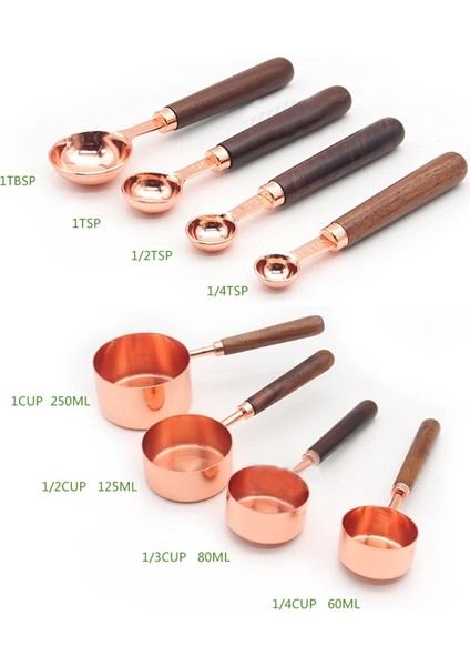 Gül Altın Tarzı Mutfak Paslanmaz Çelik Ölçme Fincan Bakır Kaplama Gül Altın Pişirme Ölçme Fincanları Kaşık Pişirme Aletleri Seti (Yurt Dışından) fırsatları