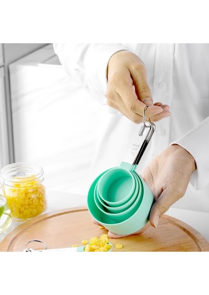 Sarı Stil Ölçme Kaşık Seti Ölçme Fincan Seti Çay Kahve Ölçme Aletleri Kiti Sıvı Un Pişirme Pişirme Mutfak Aksesuarları (Yurt Dışından) modelleri