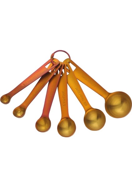 Gökkuşağı No.3-6pcs Stili 6 Adet Set Paslanmaz Çelik Mutfak Gereçleri Ölçme Kaşığı Set Çay Kaşığı Kahve Şeker Kaşık Kek Pişirme Ölçme Fincanları Pişirme Araçları (Yurt Dışından)