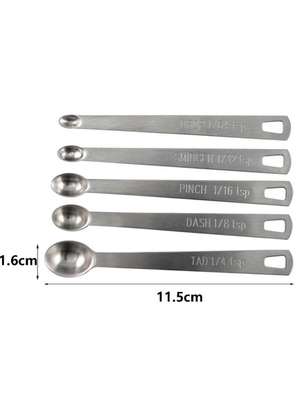 5 Adet Tarzı 5 Adet Paslanmaz Çelik Çift Başlı Ölçüm Kaşığı 5 Parçalı Set Baharat Kaşığı Araçları Mutfak Gereçleri Araçları (Yurt Dışından) fırsatları