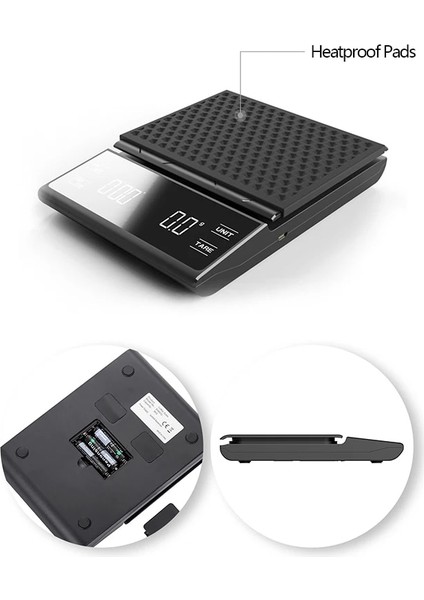 Mutfak Terazisi Tarzı Taşınabilir Elektronik Dijital Kahve Tartı Zamanlayıcı ile Yüksek Hassasiyetli LED Ekran Ev Ağırlık Dengesi Mutfak Ölçme Araçları (Yurt Dışından) indirimleri