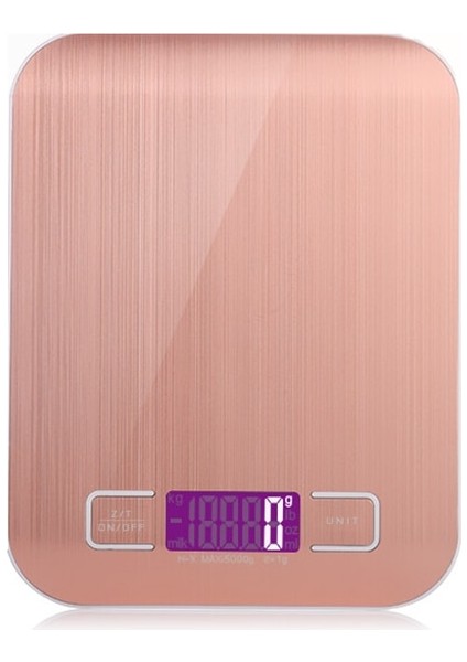 Altın Tarzı 5kg USB Gıda Ölçeği Paslanmaz Çelik Taşınabilir Denge Dijital Mutfak Terazisi LCD Elektronik Posta Platformu Pişirme Diyet Gıda Ölçeği (Yurt Dışından)