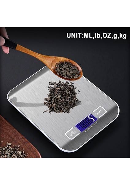 Siyah Çerçeve Stili 5kg Mutfak Dijital Tartı LCD Ekran 304 Paslanmaz Çelik 5kgkg Çok Fonksiyonlu Gıda Dengesi Ölçme Gram Ons Pişirme Pişirme (Yurt Dışından) indirimleri