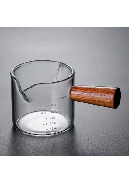 Açık Sarı Stil 60-100ML 75ML Isıya Dayanıklı Cam Ölçme Fincan Espresso Kahve Için Jigger Küçük Süt Kahve Fincanı Çift Ağızlı Ons Fincan (Yurt Dışından)