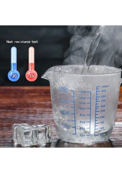 250-B Stili Isıya Dayanıklı Cam Ölçü Kabı Tartı Markalama Kabı Mikrodalga Kapaklı Ölçü Kabı (Yurt Dışından) fiyatları
