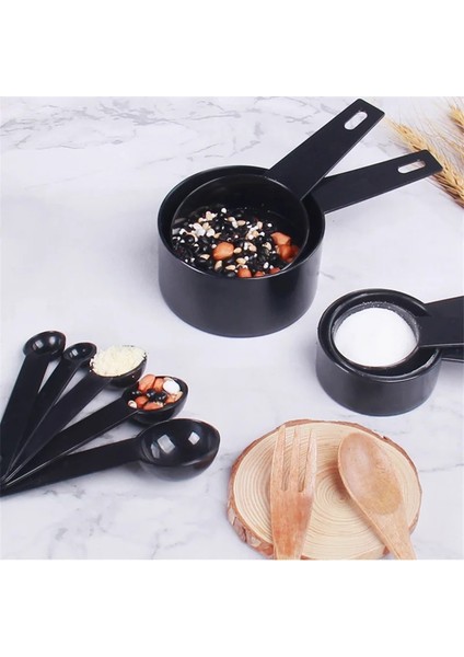 Siyah-10 Adet Tarzı Ölçme Kaşığı Ölçme Fincan Plastik Gram Un Kaşığı Tartı Kaşık Ölçme Kaşığı Mutfak Pişirme Araçları Pişirme Araçları (Yurt Dışından) modelleri
