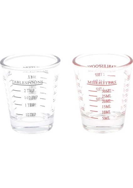 Rd Stili 50MLML Kalınlaşmış Mezun Cam Oz Ons Bardak Ölçme Fincan Shot Glasses Mutfak Ev Tedbir Malzemeleri Yeni (Yurt Dışından) fiyatları