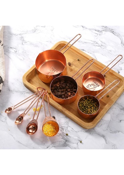 4 Adet Büyük Gül Altın Stili Gül Altın Paslanmaz Çelik Ölçme Kaşık Seti Çay Kahve Unu Sıvı Ölçme Aracı Pişirme Pişirme Mutfak Aksesuarları Alet (Yurt Dışından) fiyatları