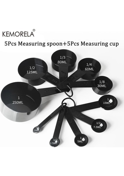 11 Adet Mavi Set Stili Mutfak Ölçü Kaşığı Siyah Plastik Çay Kaşığı Kepçe Ölçü Kaşığı Bardak Pişirme Aletleri Tartı Mutfak Ölçü Aleti (Yurt Dışından) fiyatları