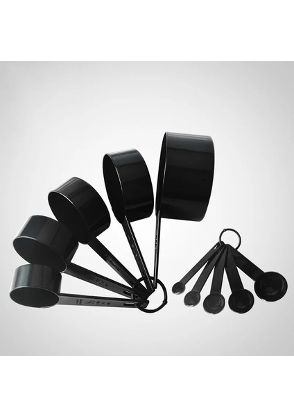 11 Adet Mavi Set Stili Mutfak Ölçü Kaşığı Siyah Plastik Çay Kaşığı Kepçe Ölçü Kaşığı Bardak Pişirme Aletleri Tartı Mutfak Ölçü Aleti (Yurt Dışından) modelleri