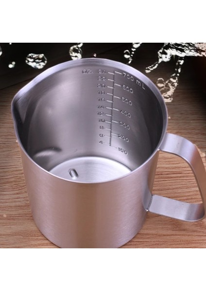 Açık Gri Tarzı 2000ML Ölçekli Kalın Paslanmaz Çelik Yumuşatma Kupası Lll 700ML 500ML Mutfak Pişirme Çayı Büyük Kapasiteli Ölçüm (Yurt Dışından) indirimleri