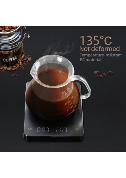 No.1 Tarzı 3kg Mutfak Terazisi Hassas Elektronik Tartı, Zamanlayıcı LED Dijital Tartı Akıllı Kahve Tartısı Ev Gıda Ölçeği Pad ile 3kg.1g (Yurt Dışından) fiyatları