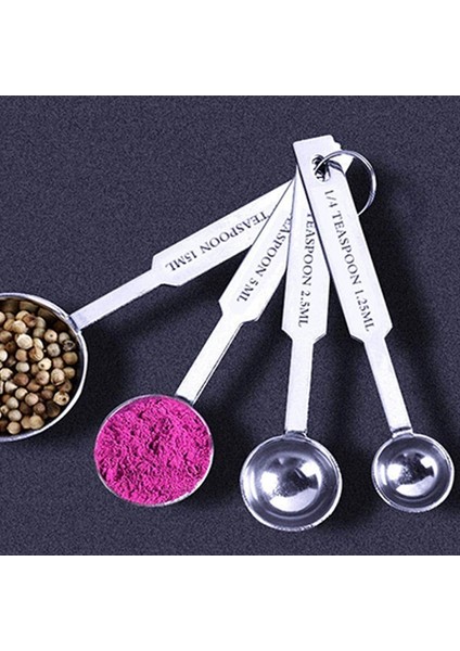Mor Tarzı Adet Ölçme Fincanları ve Ölçme Kaşığı Kepçe Silikon Saplı Mutfak Ölçme Aleti Ölçme Kapları ve Kaşık Seti (Yurt Dışından) indirimleri