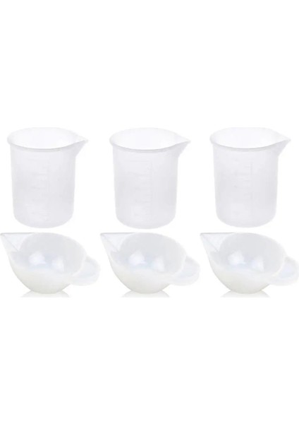 Yeniden Kullanılabilir Dıy Silikon Yapışmaz Ölçme Karıştırma Bardakları Reçine Tutkal Araçları Bardak Yapımı El Yapımı El Sanatları Için (Yurt Dışından)