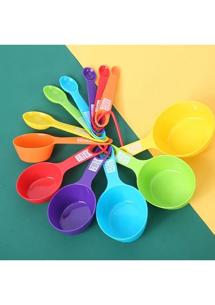 Et Çok Amaçlı Mutfak Ölçme Kaşık Bardak Seti Pp Pişirme Aksesuarları Renkli Yaratıcı Dıy Mutfak Aksesuarı (Yurt Dışından)