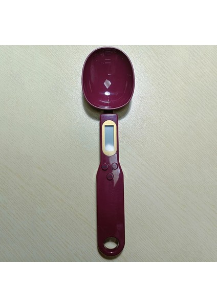 Plastik Kırmızı Stil 500G-0.1G LCD Dijital Mutfak Terazisi Elektronik Pişirme Gıda Ağırlık Ölçme Kaşığı 500G 0.1g Kahve Çay Şeker Kaşığı Tartı Mutfak Aracı (Yurt Dışından)