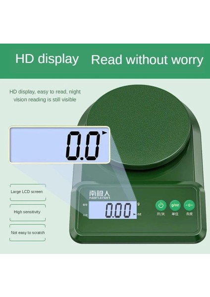Beyaz Stil Mutfak Elektronik Tartı Yüksek Hassasiyetli Gram Ölçüm Ölçeği Gıda Takı Ölçeği Doğru Pişirme Ölçeği Ev 1g Dengesi 0.1g (Yurt Dışından)