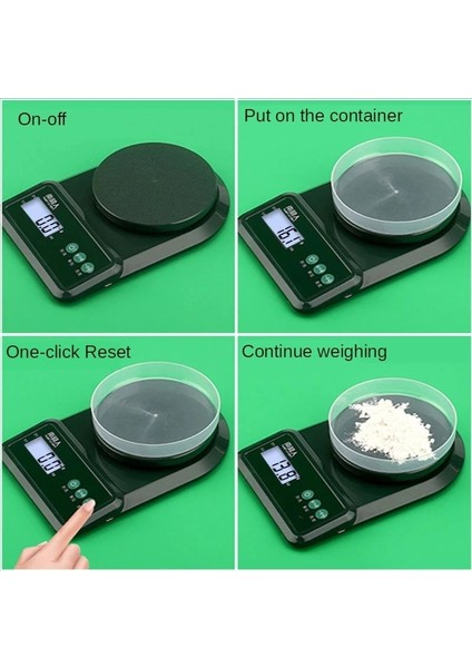 Beyaz Stil Mutfak Elektronik Tartı Yüksek Hassasiyetli Gram Ölçüm Ölçeği Gıda Takı Ölçeği Doğru Pişirme Ölçeği Ev 1g Dengesi 0.1g (Yurt Dışından)