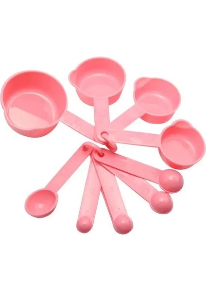 10 Adet Pembe Set Stili Çok Amaçlı Kaşıklarbardak Ölçüm Aletleri Pp Pişirme Aksesuarları Paslanmaz Çelikplastik Saplı Mutfak Aletleri (Yurt Dışından)