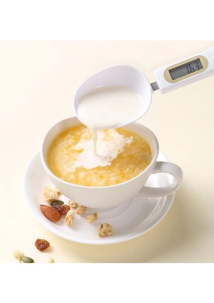 Siyah Stil 500G.1G Kapasiteli Kahve Çay Dijital Elektronik Tartı Mutfak Kaşığı Tartı Cihazı LCD Ekran Mutfak Terazileri Pişirme Malzemeleri (Yurt Dışından) fırsatları