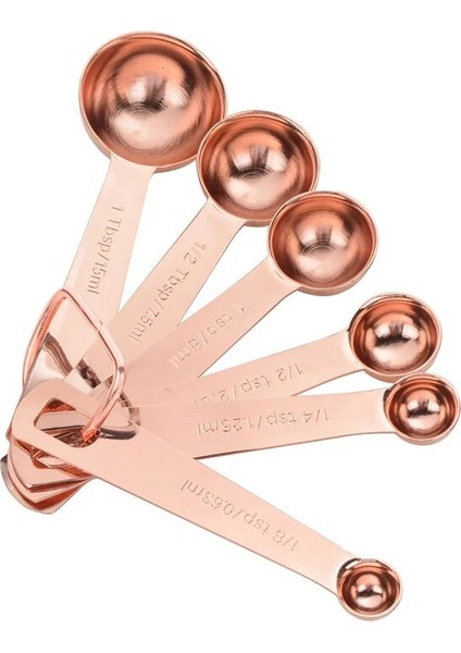 Altın Tarzı 6 Adet Paslanmaz Çelik Ölçme Kaşığı Gül Altın Ölçme Fincan ve Ölçme Kaşığı Kaşık Silikon Saplı Mutfak Ölçme Aracı (Yurt Dışından) fırsatları