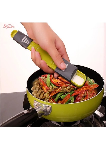 CF439 Stili Ayarlanabilir Ölçek 1 Adet Çift Uçlu Sekiz Tezgah Ayarlanabilir Ölçekli Ölçüm Kaşığı Kepçe Silikon Saplı Mutfak Ölçüm Aracı Süt Tozu Kaşığı 7z (Yurt Dışından) fiyatları