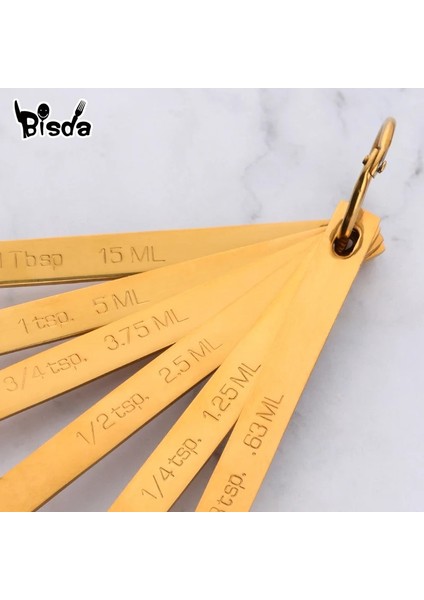 B Gökkuşağı No.0 Stili 6 Adet Ölçme Kaşığı Set Çay Kaşığı Kahve Şeker Kaşık Kek Pişirme Altın Ölçme Fincanları Mutfak Ölçme Kaşıkları Pişirme Araçları (Yurt Dışından) indirimleri