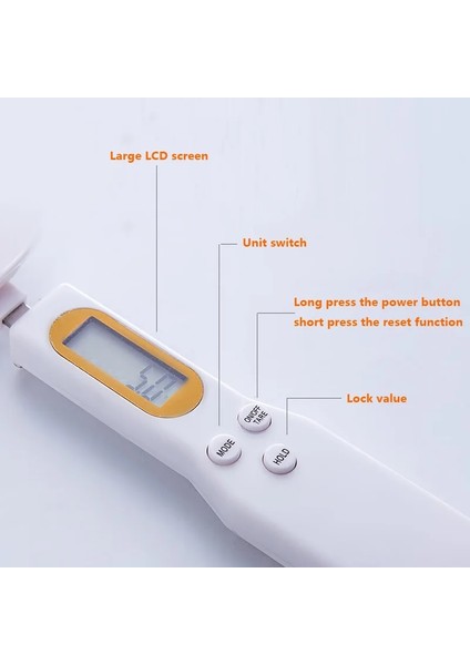LCD Beyaz Tarzı Taşınabilir Dijital LCD Ölçme Kaşıkları Kahve Şekeri Gram Ölçek Kaşığı Ölçme Fincan Elektronik Mutfak Terazileri Pişirme Aksesuarları (Yurt Dışından) indirimleri