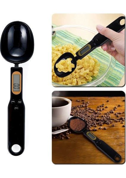 Siyah Stil 500G.1G Yaratıcı Ölçme Kaşığı Ölçeği Mini Elektronik Teraziler Taşınabilir Ölçme Kaşığı Un Baharat Ölçeği Denge Mutfağı (Yurt Dışından) fiyatları