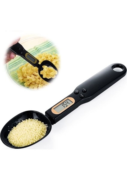 Siyah Stil 500G.1G Yaratıcı Ölçme Kaşığı Ölçeği Mini Elektronik Teraziler Taşınabilir Ölçme Kaşığı Un Baharat Ölçeği Denge Mutfağı (Yurt Dışından) fırsatları