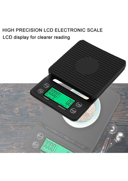 3kg 0.1gsiyah Stil 3kg.1g 5kg.1g Zamanlayıcılı Taşınabilir Elektronik Dijital Kahve Tartısı Yüksek Hassasiyetli LED Ekran Ev Ağırlık Dengesi Ölçümü (Yurt Dışından) fiyatları