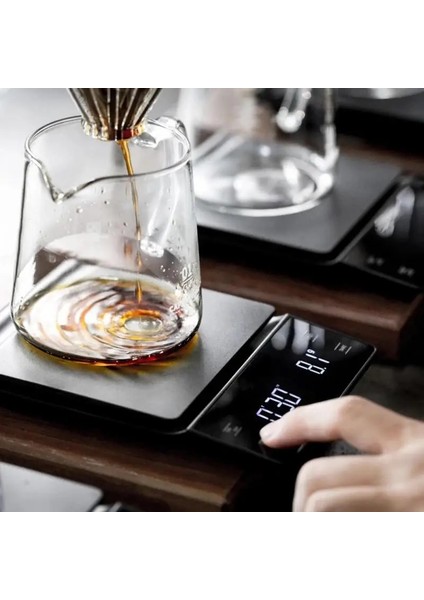 Siyah Stil LCD Dijital Elektronik Damla Kahve Ölçeği Zamanlayıcı ile 3 kg 0.1g Siyah Mutfak Pişirme Kahve Ağırlık Dengesi USB Damla Ölçeği Ev (Yurt Dışından) fırsatları