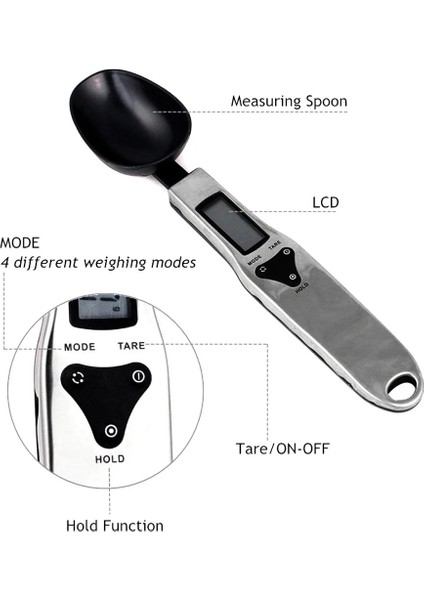 Stil-Sarı Tarzı 500G.1G Hassas Dijital Ölçüm Kaşıkları Elektronik LCD Dijital Kaşık Ağırlık Hacimli Gıda Ölçeği Gram Mini Mutfak Terazileri (Yurt Dışından) indirimleri