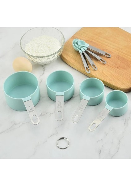 Kırmızı Stil 8 Adet Ölçme Kaşıklarıcup Seti Çay Kahve Ölçme Araçları Sıvı Un Pişirme Aksesuarları Mutfak Aletleri Paslanmaz Çelik Saplı (Yurt Dışından) modelleri