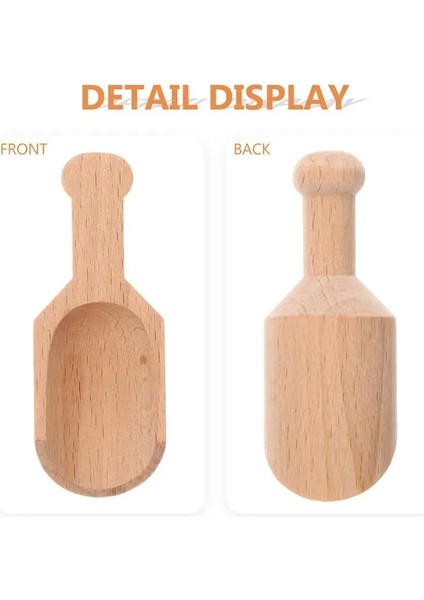 8X3CM Tarzı 5 Adet Ahşap Yuvarlak Saplı Kepçe Çay Kaşığı Mini Küçük Tuz Kürek Süt Tozu Kahve Kaşığı Çeşni Kaşık Teaware Aksesuarları (Yurt Dışından) fiyatları