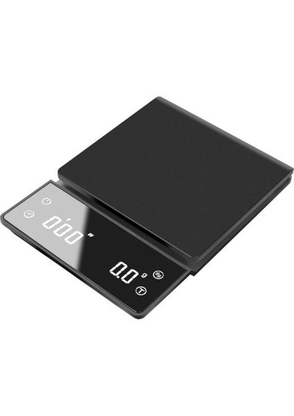 Koyu Haki Stili USB Şarj Elektronik Kahve Tartı Dijital Tartı Zamanlayıcı Akıllı Mutfak Terazisi Denge Ağırlık Ölçme Araçları LED Ekran (Yurt Dışından)