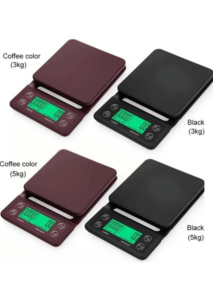 Koyu Haki Stili 3kg.1g 5kg.1g Zamanlayıcılı Damla Kahve Tartısı Taşınabilir Elektronik Dijital Mutfak Yüksek Hassasiyetli LCD Ekran Elektronik Tartı (Yurt Dışından) modelleri