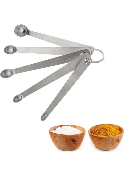 Baharat Çeşni Tatlandırıcı Baharat Lezzet Için Metal Ölçüm Kaşığı Paslanmaz Çelik Mini Ölçme Kaşığı (Yurt Dışından)