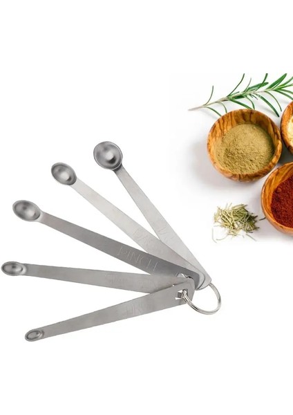 Baharat Çeşni Tatlandırıcı Baharat Lezzet Için Metal Ölçüm Kaşığı Paslanmaz Çelik Mini Ölçme Kaşığı (Yurt Dışından) fiyatları