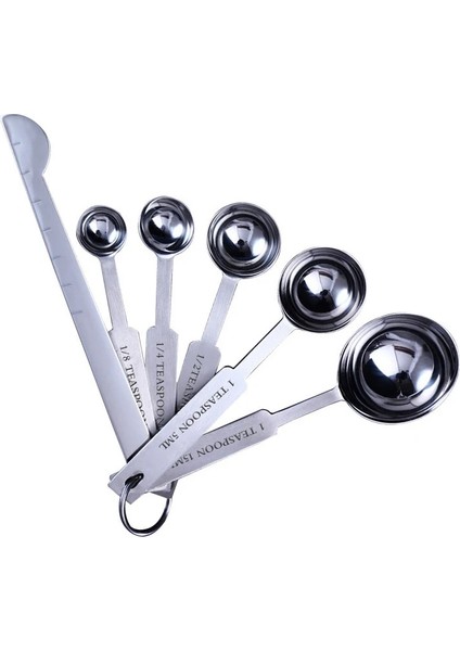 6 Adet Tarzı Adet Mutfak Ölçü Kaşığı Çay Kaşığı Kahve Şeker Kaşık Kek Pişirme Un Ölçü Fincanları Mutfak Pişirme Aletleri (Yurt Dışından)