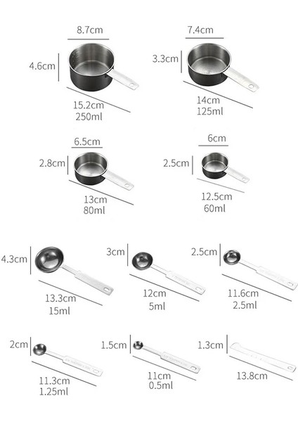 6 Adet Tarzı Adet Mutfak Ölçü Kaşığı Çay Kaşığı Kahve Şeker Kaşık Kek Pişirme Un Ölçü Fincanları Mutfak Pişirme Aletleri (Yurt Dışından) modelleri