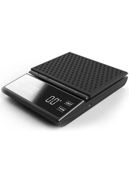 1 Adet Siyah Stil 3kg 3kg.1g Elektronik Kahve Tartı Yüksek Hassasiyetli Dijital Mutfak Terazisi Takı Zamanlayıcı ve LCD Ekranlı Altın Denge Ağırlığı (Yurt Dışından)