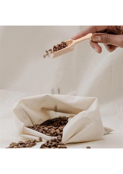 8X3CM Tarzı 5 Adet Ahşap Yuvarlak Saplı Kepçe Çay Kaşığı Mini Küçük Tuz Kürek Süt Tozu Kahve Kaşığı Çeşni Kaşık Teaware Aksesuarları (Yurt Dışından) fırsatları