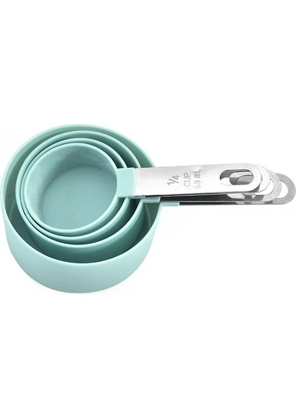 Mavi Kupa Stili Çok Amaçlı Ölçme Fincan ve Kaşığı Çay Kaşığı Kahve Ölçme Aracı Paslanmaz Çelik Setler Pişirme Aksesuarları Mutfak Aletleri (Yurt Dışından)