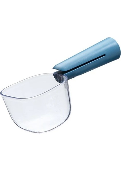 L Tarzı Taşınabilir Pet Kedi Köpek Maması Kürek Sızdırmazlık Torbası Klipsli Kepçe Şeffaf Ölçekli Ölçüm Kaşığı Mutfak Unu Tahıllı Kaşık (Yurt Dışından)