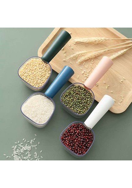 L Tarzı Taşınabilir Pet Kedi Köpek Maması Kürek Sızdırmazlık Torbası Klipsli Kepçe Şeffaf Ölçekli Ölçüm Kaşığı Mutfak Unu Tahıllı Kaşık (Yurt Dışından) fiyatları