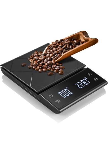 Zamanlayıcı Ölçeği 3kg-0.1g Stili Zamanlayıcı ile Akıllı Mutfak Terazisi Hassas Elektronik Tartı Dijital Kahve Tartı Ev Gıda Tartı (Pil Dahil Değildir) (Yurt Dışından) fiyatları