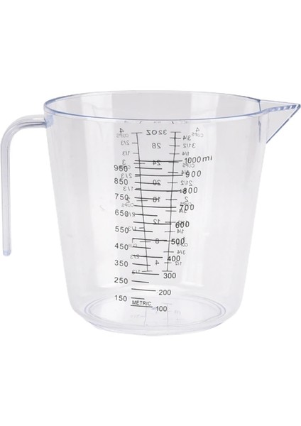 S Tarzı Ölçek Ölçümlü Şeffaf Plastik Ölçme Kabı Istiflenebilir Su Ölçüm Sürahisi 124E (Yurt Dışından) fiyatları