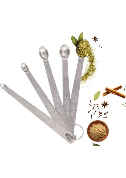 Et Paslanmaz Çelik Mini Ölçme Kaşığı Dayanıklı Ev Sosu Çatal Bıçak Takımı Aksesuarları Mutfak Pişirme Aracı (Yurt Dışından) fiyatları