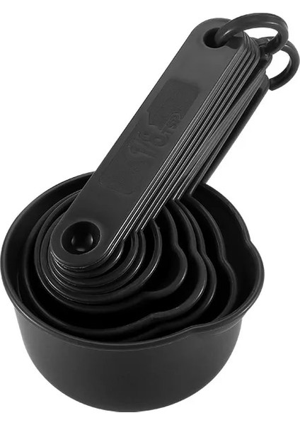 11 Adet Siyah Stil Et Rose Gold Ölçme Kaşık Seti Retro Pişirme Ölçme Araçları Ölçekli Paslanmaz Çelik Pişirme Pişirme Mutfak Aletleri (Yurt Dışından)